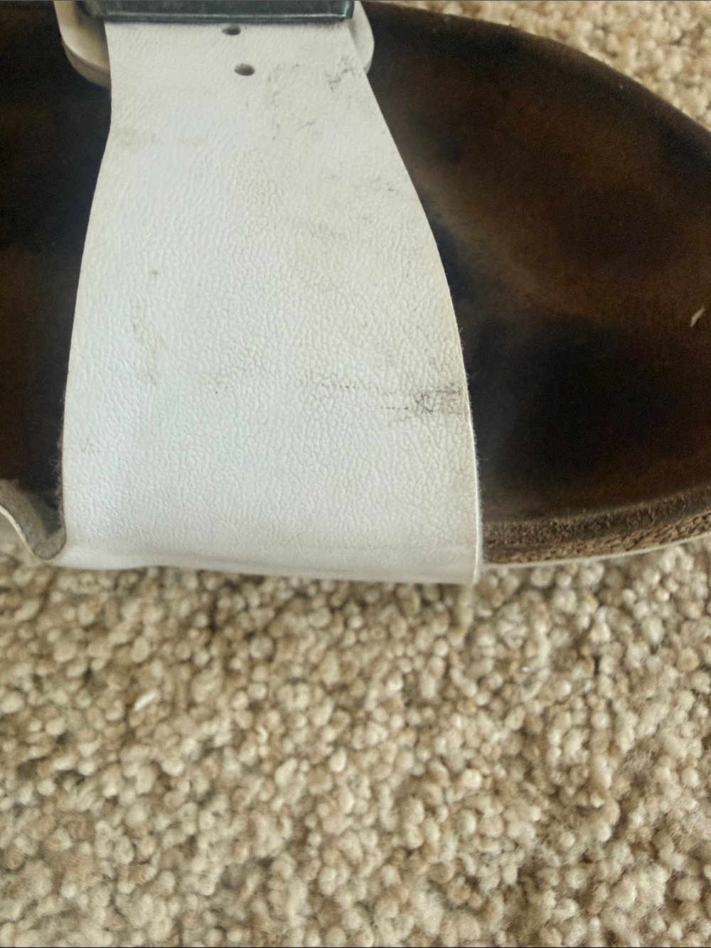 White Birkenstock Double-Buckle Slide Sandals size 40/9-9.5 - Picture 3 of 5